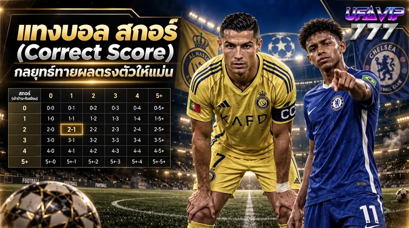 แทงบอล สกอร์ Correct Score วิธีเลือกสกอร์ที่คุ้มค่าน้ำ